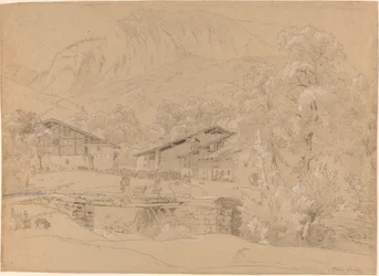 Alpejska wioska latem