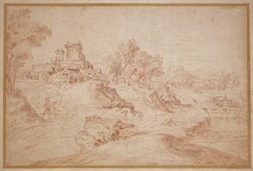 Krajobraz z zamkiem, 1716-18