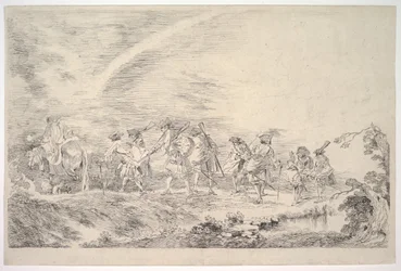Rekruci zamierzający wstąpić do pułku, ca. 1715-16.