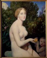 Wenus z Pafos, portret Madame Balay (1833-1901). Obraz Jean Auguste Dominique Ingres (1780-1867), obraz ukończony przez Alexandre Desgoffe (1805-1882)