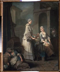 „Dziewczyna z kwiatami”” (Dziewczyna z kwiatami) Obraz Jean-Baptiste (Jean Baptiste) Charpentier (1728-1806) 1795-1799 Muzeum Puszkina, Moskwa