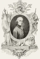 Karol XIV (1763-1844): król Szwecji i Norwegii oraz książę Ponte Corvo, sztychowany przez Pannemakera (rycina)