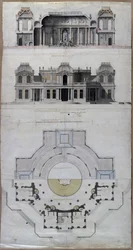 Pawilon Pałac na wodzie Chateau dEau w Strelnej, 1717