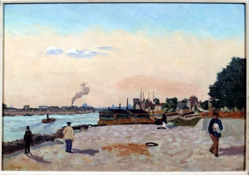 Dok Bercy około 1874 r. Obraz Jeana Baptiste Armanda Guillaumina (1841-1927)