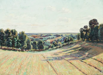 Pagórkowaty krajobraz w La Creuse, ok. 1900
