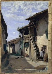 A Village Street: Dardagny, 1852, 1857 lub 1863.
