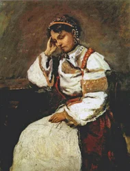 Corot - Śniąca Cyganka, 1865-70