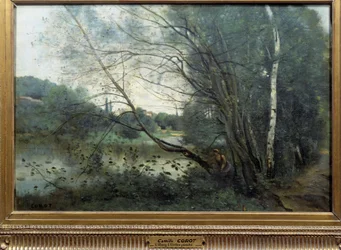 Staw z lizanym drzewem Obraz Camille Corot (1796-1875) XIX w. Reims, Musee des Beaux Arts