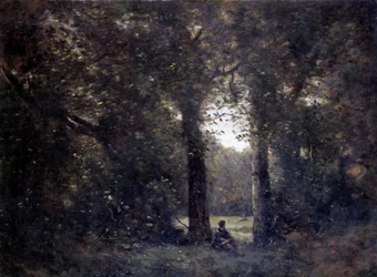 La cleriere, pamiątka po mieście Avray Obraz Camille Corot (1796-1875) XIX w. nd. 1x1,34m .