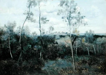 Le Mont Valerian (olej na panelu)