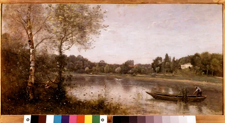 Widok na staw miasta Avray (Ville-d