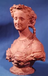 Popiersie Eugenie-Marie de Montijo de Guzman (1826-1920) Hrabina Teba (terakota)
