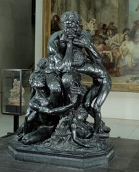 Ugolin tyran z Pizy. Ilustracja piekła w „Boskiej komedii” Dantego. Rzeźba z brązu autorstwa Jean Baptiste (Jean-Baptiste) Carpeaux (1827-1875)