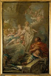 Szkic Pigmalion i Galatee autorstwa Jean Baptiste Deshays (1729-1765) XVIII-wieczne Słońce. 0,49 x 0,33 m. Wycieczki po Muzeum Sztuk Pięknych
