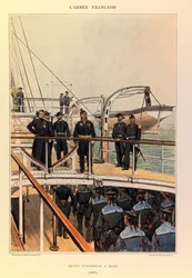 Typy i mundury francuskiego Armee kapitana Julesa Richarda, zilustrowane przez Edouarda Detaille (1848-1912): Marine: Revue d