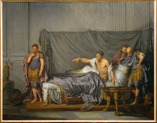 Cesarz Lucius Septimius Severus oskarża swego syna Karakallę o zaplanowanie jego zabójstwa ...