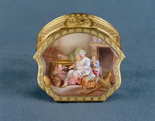 Jean-Marie TironSnuffbox: " Cisza lub Dobra Matka " według J.-B. Greuze1766-1767 ...