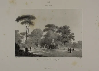 Fontanna w ogrodzie Villa Borghese, Rzym