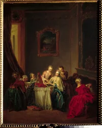 Toaleta Obraz Jeana Baptiste Patera (1695-1736) XVIII w. Niedz. 0,47x0,37 m Paryż, Luwr
