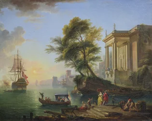 Marina, zachód słońca
