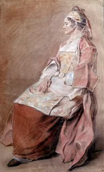 Rosyjski chłop rysujący krew Jean Baptiste Leprince (1734-1781) XVIII-wieczny Paryż, Luwr