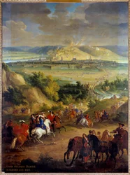 Siedziba Namur w Belgii w czerwcu 1692 r. przez króla Ludwika XIV (1638-1715) Obraz Jana Chrzciciela Marcina Starszego (1659-1735) Słońce. 2,7x2 m²