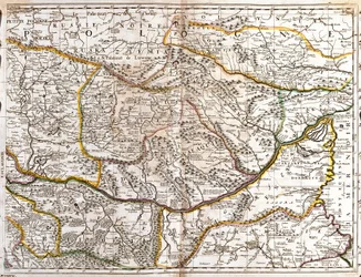 Mapa Wołoszczyzny Morawskiej (Czechy) (Grawerowanie