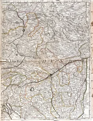 Mapa Szwabii (Niemcy) (Grawerowanie