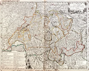 Mapa Szwajcarii (Grawerowanie