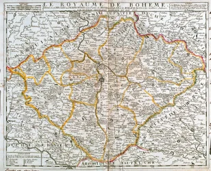 Mapa Królestwa Czech (Republika Czeska) (rycina)