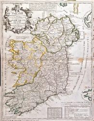 Mapa Królestwa Irlandii, oddana Marie d