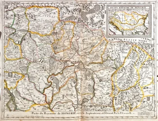 Mapa północno-wschodniej części Królestwa Węgier (Grawerowanie