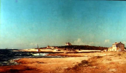 Scena przybrzeżna