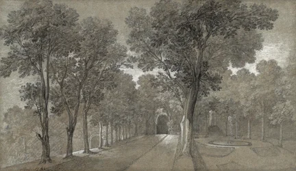 Widok parku w Arcueil, 1744