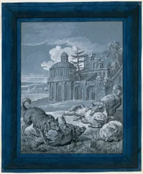 Wilki atakujące owce ("Rein de Trop II")