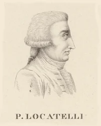 Portret skrzypka i kompozytora Pietro Antonio Locatelli 1695-1764.