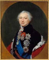 Portret księcia Aleksandra Borisowicza Kourakina (1752-1818) Obraz Jean Baptiste Regnault (1754-1829) XIX-wieczny Paryż, Muzeum Legii Honorowej