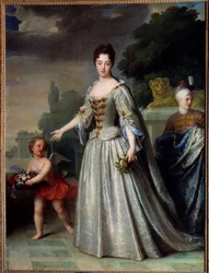 Portret Marii Adelajdy Sabaudzkiej, księżnej Burgundii delfina Francji (1685-1712). Obraz Jeana Baptiste Santerre (1651-1717)