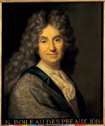 Portret Nicolasa Boileau Despreaux (Boileau-Despreaux) (1636-1711) - Obraz Jeana Baptiste Santerre (1651-1717)