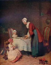 Le Benedicite Grace before Meat, ok. 1740. 1911