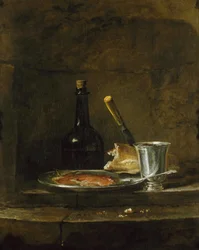 Przygotowywanie śniadania, czyli srebrnego kielicha, przed 1728 rokiem.