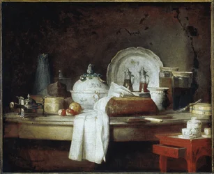 Mesa oficerska lub pozostałości po deserze obiadowym (olej na płótnie, ok. 1763 r.)