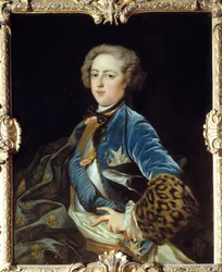 Portret Ludwika XV (1710-1774), króla Francji. Obraz Jeana Baptiste Van Loo (1684-1745)