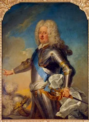 Portret Stanisława Leszcińskiego (1677-1766) Króla Polski, księcia Lotaryngii i Bar Obraz Jeana Baptiste Van Loo (1684-1745) XVIII w. Ndz. 1,33x1,13 m²