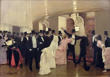 Argument w korytarzach opery, 1889