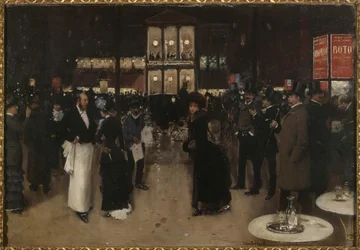 Bulwar Montmartre nocą, przed Théâtre des Variétés, ok. 1885 (olej na płótnie)