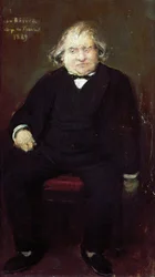 Portret Josepha Ernesta Renana (1823-1892), francuskiego historyka, filozofa, filologa i pisarza, autorstwa Jeana Berauda (1849-1935), Malarstwo