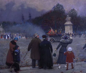 Niemiecka flaga zabrana do Les Invalides, ok. 1914 (olej na karcie)