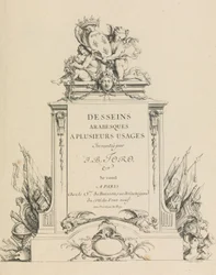 Arabeskowe wzory do wielu zastosowań Wynalezione przez J.B. Toro Strona tytułowa, 1716., 1716.