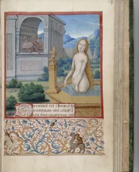 Kąpiel w Batszebie Księga godzin, 1485-1499